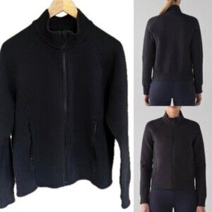 LULULEMON ^ Black NTS  Spacer Cotton Blend Full Zip Jacket - Women's Size 12